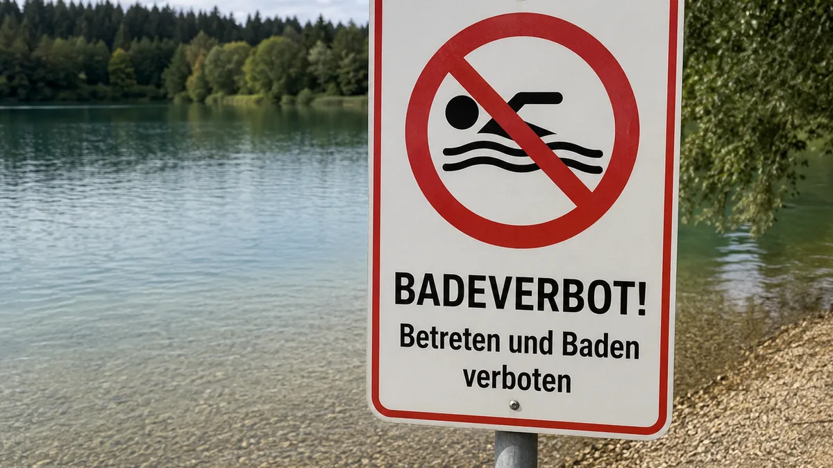 Badeverbotsschild