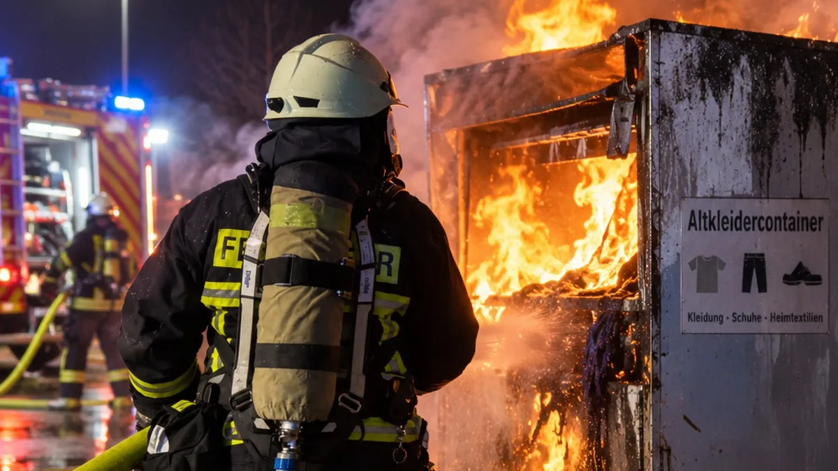 Feuerwehrmann bei Brandeinsatz