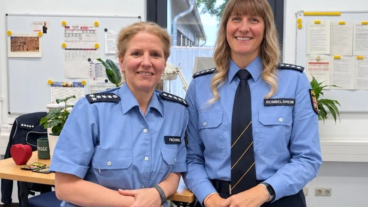 Das Führungsteam der Polizeiinspektion Lahnstein, Caroline Fachinger und Inga Rombelsheim