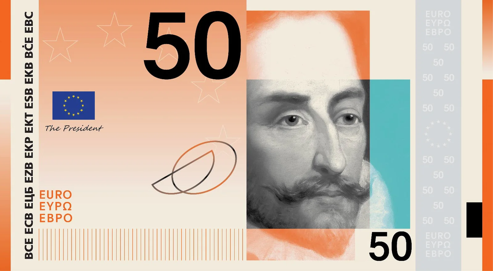 Vorderseite 50 EUR Schein