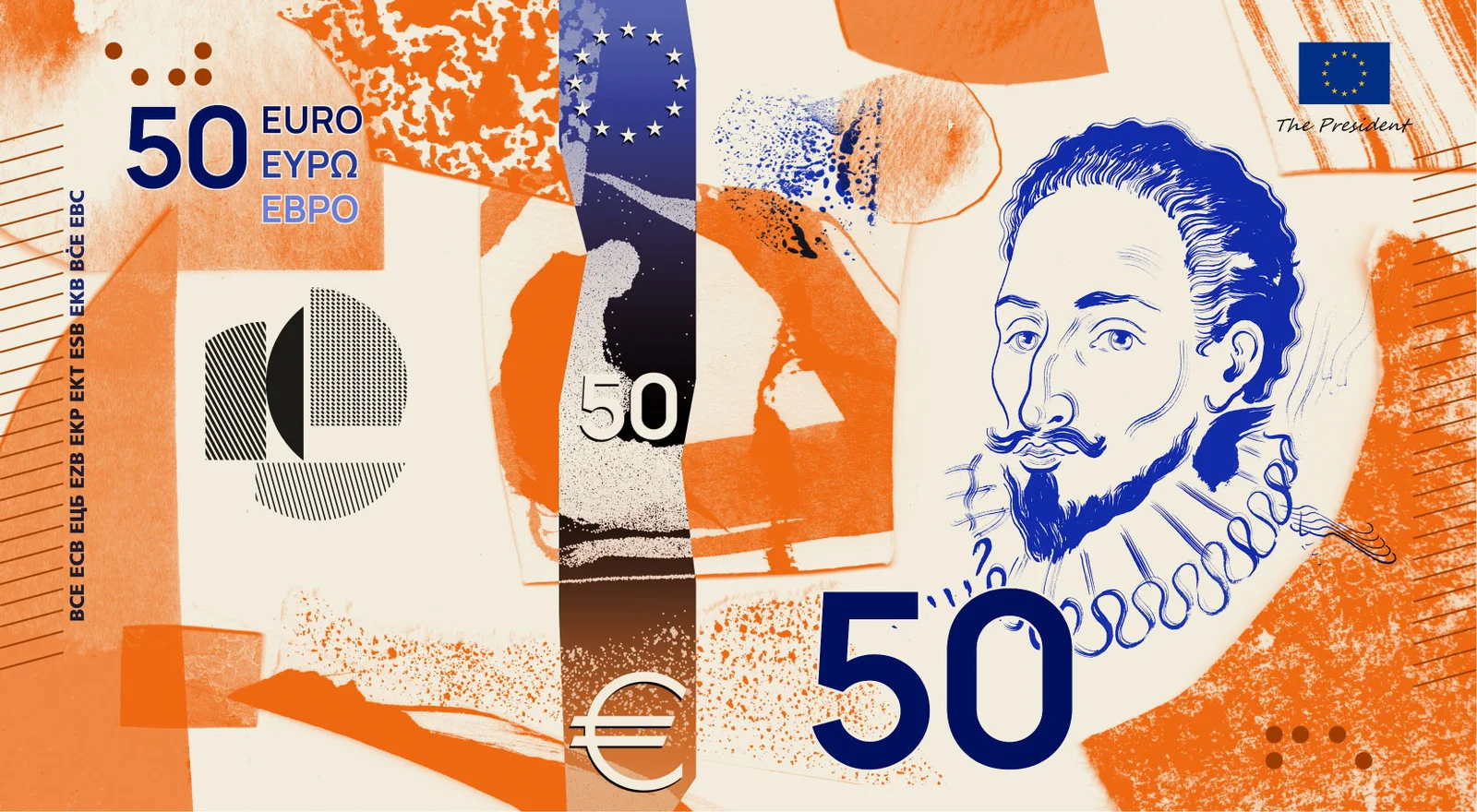 Vorderseite 50 EUR Schein