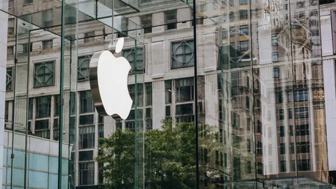Kostenloses Stock Foto zu apple store fifth avenue, apple-logo, architektur