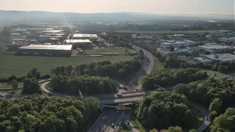 Luftaufnahme Gewerbegebiet